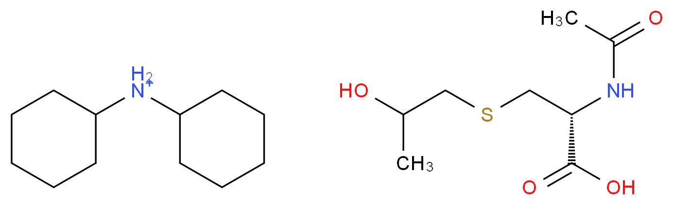 N-ACETYL-S-(2-HYDROXYPROPYL)CYSTEINE, DICYCLOHEXYLAMMONIUM SALT_分子结构_CAS_38130-86-8)