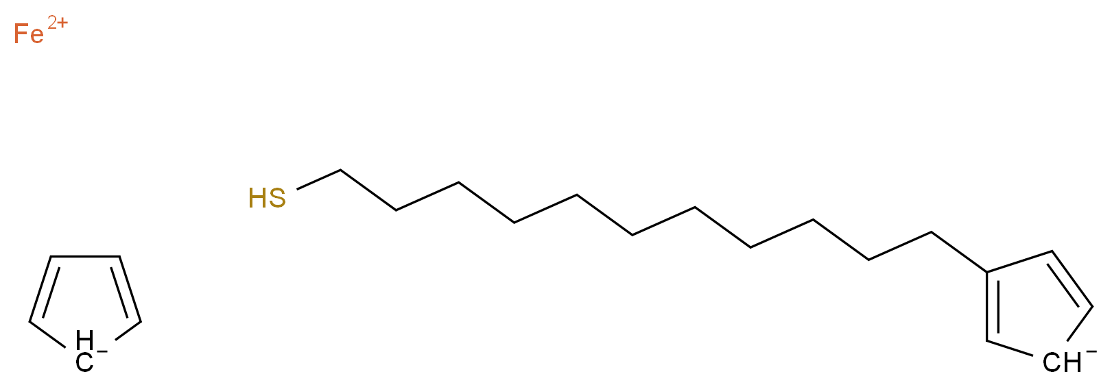 λ<sup>2</sup>-iron(2+) ion 3-(11-sulfanylundecyl)cyclopenta-2,4-dien-1-ide cyclopenta-2,4-dien-1-ide_分子结构_CAS_127087-36-9