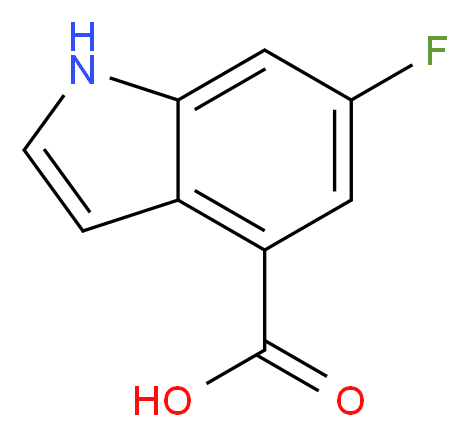 6-Fluoro-1H-indole-4-carboxylic acid_分子结构_CAS_908600-71-5)