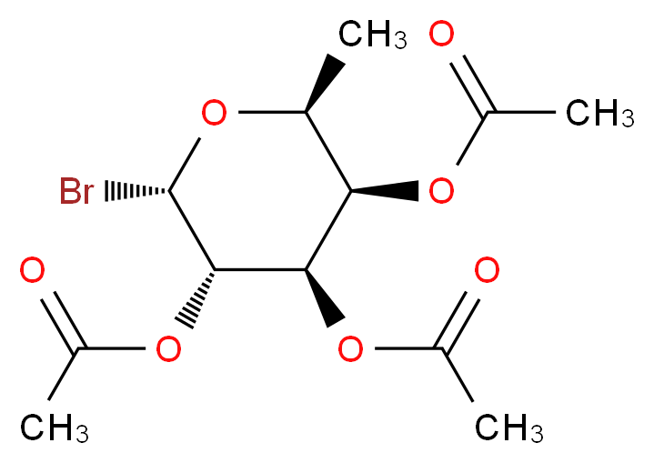 (2S,3R,4R,5S,6S)-4,5-bis(acetyloxy)-6-bromo-2-methyloxan-3-yl acetate_分子结构_CAS_16741-27-8