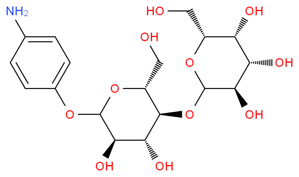 p-Aminophenyl β-D-Lactopyranoside_分子结构_CAS_17691-02-0)