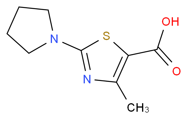 4-Methyl-2-pyrrolidin-1-yl-1,3-thiazole-5-carboxylic acid_分子结构_CAS_)
