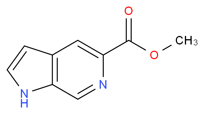 Methyl 1H-pyrrolo[2,3-c]pyridine-5-carboxylate_分子结构_CAS_147071-00-9)