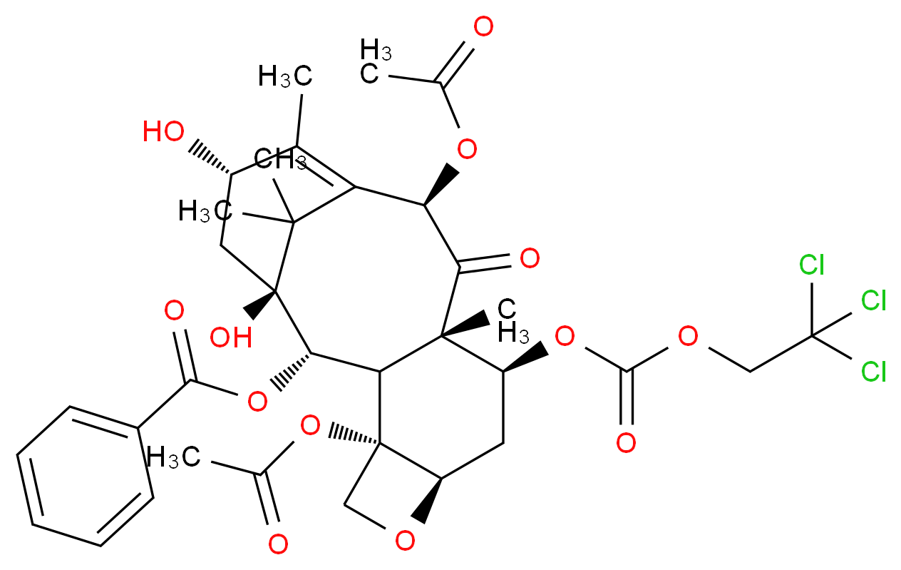 7-{[(2,2,2,-Trichloroethyl)oxy]carbonyl} Baccatin III_分子结构_CAS_103150-33-0)