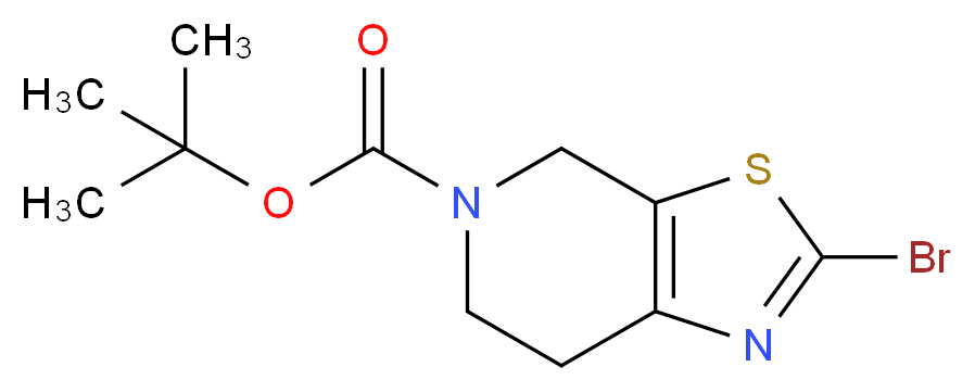 2-Bromo-4,5,6,7-tetrahydro[1,3]thiazolo[5,4-c]pyridine, N-BOC protected_分子结构_CAS_365996-06-1)