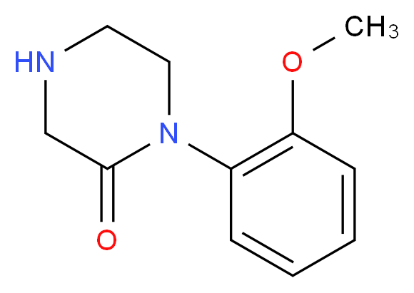 1-(2-methoxyphenyl)piperazin-2-one_分子结构_CAS_95520-94-8