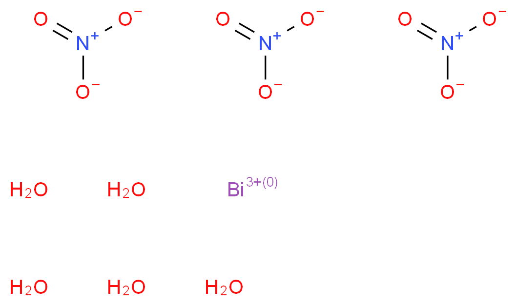 λ<sup>5</sup>-bismuthio(3+) ion pentahydrate trinitrate_分子结构_CAS_10361-44-1