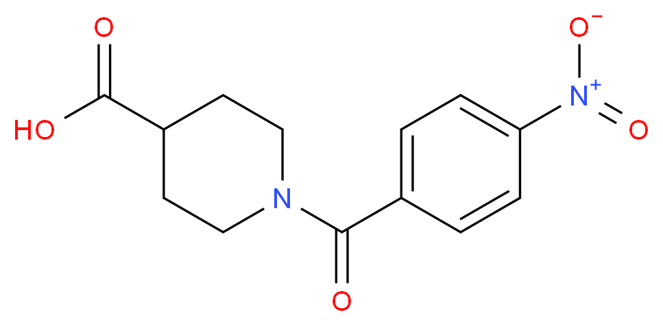 1-(4-nitrobenzoyl)piperidine-4-carboxylic acid_分子结构_CAS_303994-58-3)