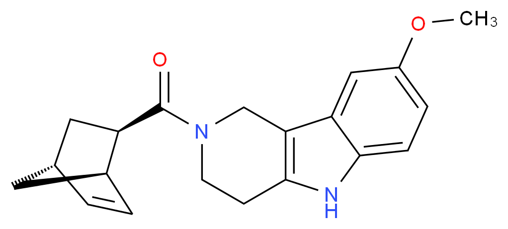 2-[(1R*,2R*,4R*)-bicyclo[2.2.1]hept-5-en-2-ylcarbonyl]-8-methoxy-2,3,4,5-tetrahydro-1H-pyrido[4,3-b]indole_分子结构_CAS_)