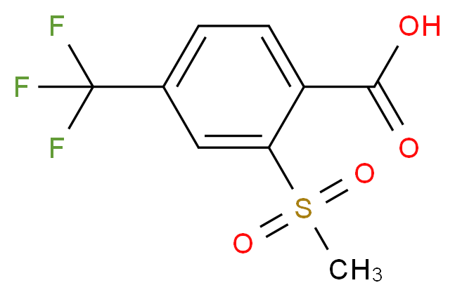 2-(Methylsulfonyl)-4-(trifluoromethyl)benzoic acid_分子结构_CAS_142994-06-7)