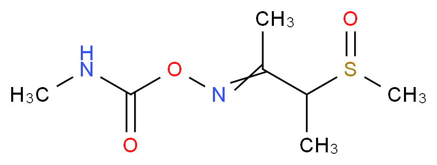 (3-methanesulfinylbutan-2-ylidene)amino N-methylcarbamate_分子结构_CAS_34681-24-8