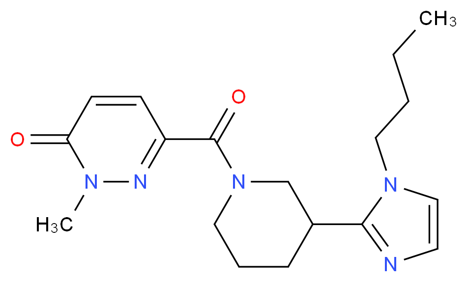 6-{[3-(1-butyl-1H-imidazol-2-yl)-1-piperidinyl]carbonyl}-2-methyl-3(2H)-pyridazinone_分子结构_CAS_)