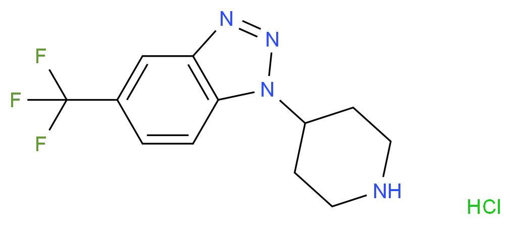 1-piperidin-4-yl-5-(trifluoromethyl)-1H-1,2,3-benzotriazole hydrochloride hydrate_分子结构_CAS_306935-37-5)