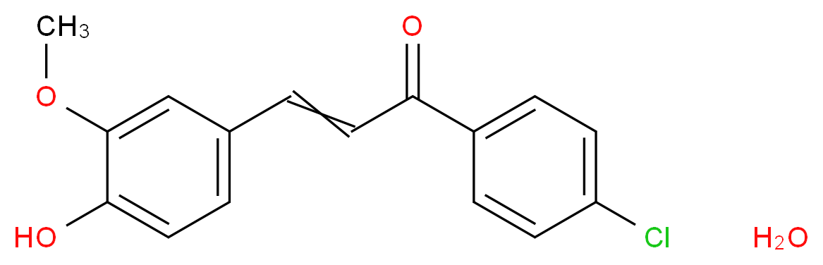 1-(4-chlorophenyl)-3-(4-hydroxy-3-methoxyphenyl)prop-2-en-1-one hydrate_分子结构_CAS_1202866-96-3