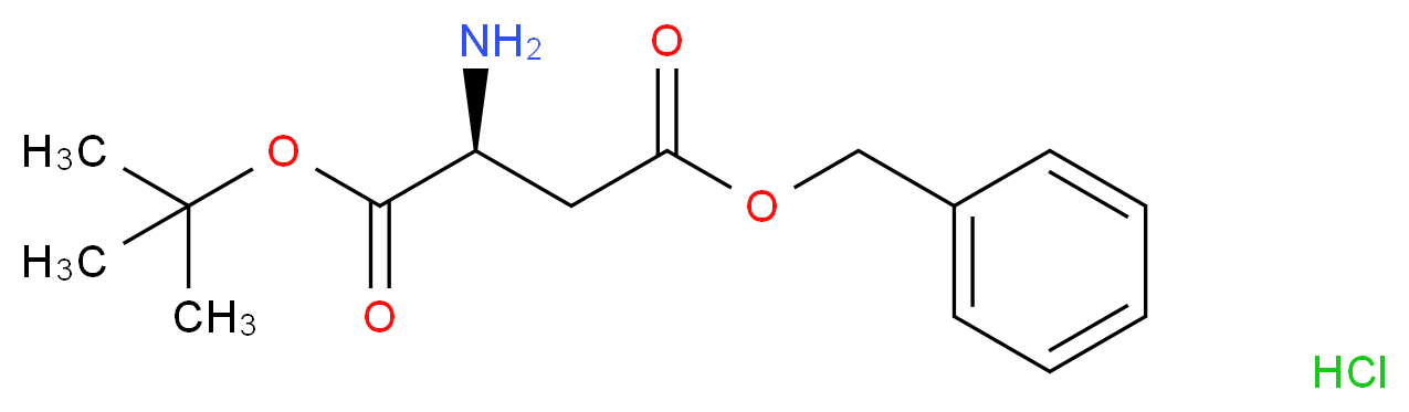 4-benzyl 1-tert-butyl (2S)-2-aminobutanedioate hydrochloride_分子结构_CAS_94347-11-2