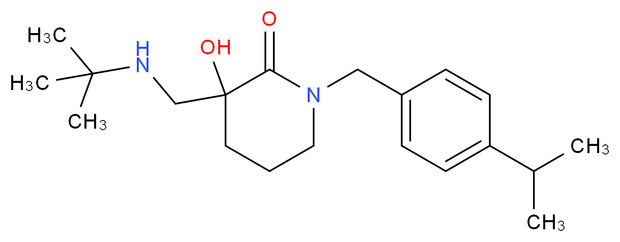 3-[(tert-butylamino)methyl]-3-hydroxy-1-(4-isopropylbenzyl)-2-piperidinone_分子结构_CAS_)