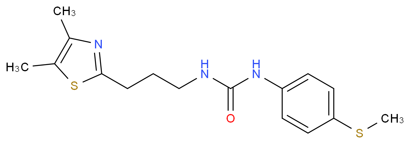 N-[3-(4,5-dimethyl-1,3-thiazol-2-yl)propyl]-N'-[4-(methylthio)phenyl]urea_分子结构_CAS_)