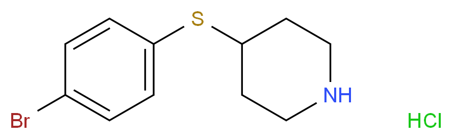 4-[(4-Bromophenyl)thio]piperidine hydrochloride_分子结构_CAS_)