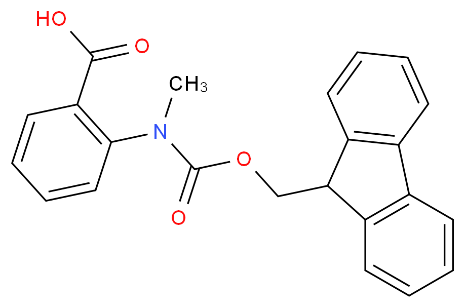 2-{[(9H-fluoren-9-ylmethoxy)carbonyl](methyl)amino}benzoic acid_分子结构_CAS_120467-46-1