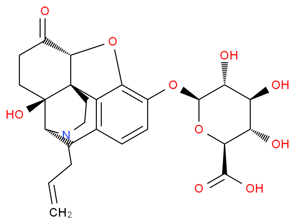 (2S,3S,4S,5R,6S)-3,4,5-trihydroxy-6-{[(1S,5R,13R,17S)-17-hydroxy-14-oxo-4-(prop-2-en-1-yl)-12-oxa-4-azapentacyclo[9.6.1.0<sup>1</sup>,<sup>1</sup><sup>3</sup>.0<sup>5</sup>,<sup>1</sup><sup>7</sup>.0<sup>7</sup>,<sup>1</sup><sup>8</sup>]octadeca-7(18),8,10-trien-10-yl]oxy}oxane-2-carboxylic acid_分子结构_CAS_22135-79-1