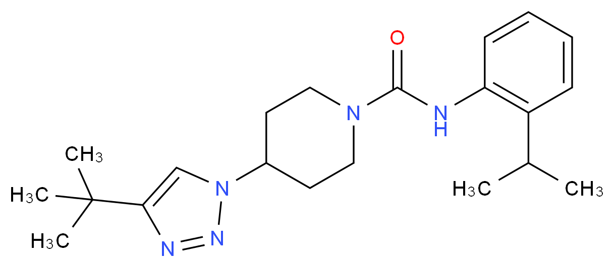 4-(4-tert-butyl-1H-1,2,3-triazol-1-yl)-N-(2-isopropylphenyl)piperidine-1-carboxamide_分子结构_CAS_)