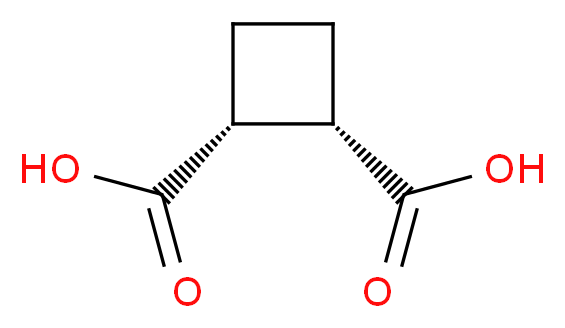 (1R,2S)-cyclobutane-1,2-dicarboxylic acid_分子结构_CAS_1461-94-5