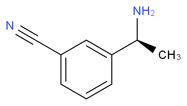 3-[(1S)-1-aminoethyl]benzonitrile_分子结构_CAS_127852-22-6