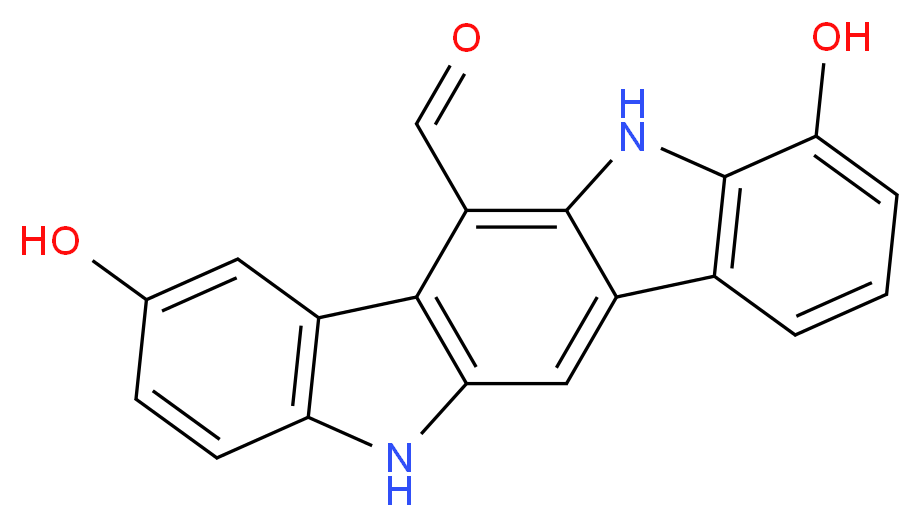4,8-dihydroxy-5H,11H-indolo[3,2-b]carbazole-6-carbaldehyde_分子结构_CAS_549548-27-8