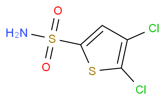 4,5-dichlorothiophene-2-sulfonamide_分子结构_CAS_256353-34-1