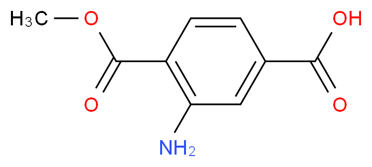 3-Amino-4-(methoxycarbonyl)benzoic acid_分子结构_CAS_)