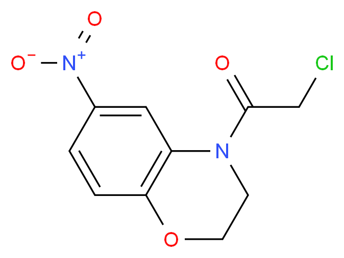 4-(2-Chloroacetyl)-6-nitro-2H-1,4-benzoxazine_分子结构_CAS_128627-29-2)