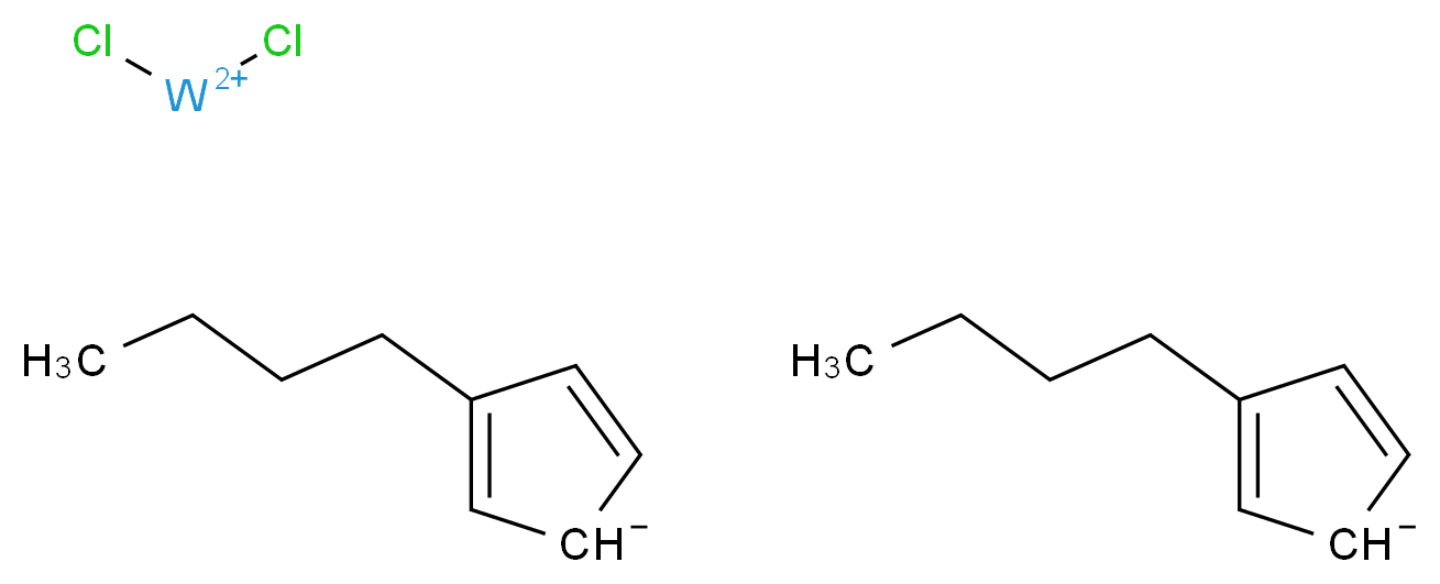 bis(3-butylcyclopenta-2,4-dien-1-ide); dichlorotungstenbis(ylium)_分子结构_CAS_87695-18-9