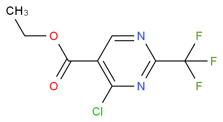 Ethyl 4-chloro-2-trifluoromethylpyrimidine-5-carboxylate_分子结构_CAS_720-01-4)