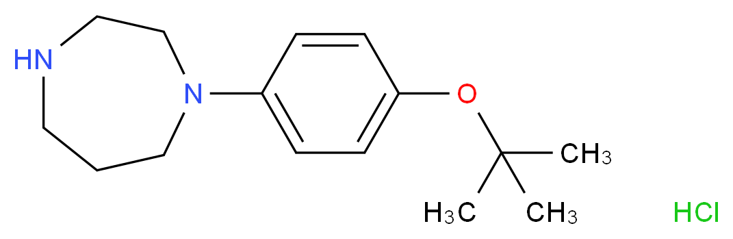1-(4-叔丁氧基苯基)高哌嗪盐酸盐_分子结构_CAS_934991-96-5)