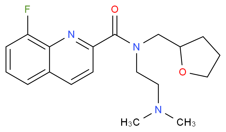 N-[2-(dimethylamino)ethyl]-8-fluoro-N-(tetrahydro-2-furanylmethyl)-2-quinolinecarboxamide_分子结构_CAS_)
