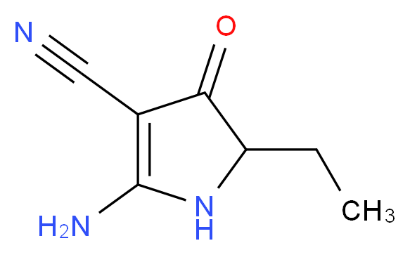 2-amino-5-ethyl-4-oxo-4,5-dihydro-1H-pyrrole-3-carbonitrile_分子结构_CAS_)
