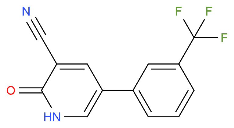 2-Oxo-5-[3-(trifluoromethyl)phenyl]-1,2-dihydro-3-pyridinecarbonitrile_分子结构_CAS_)