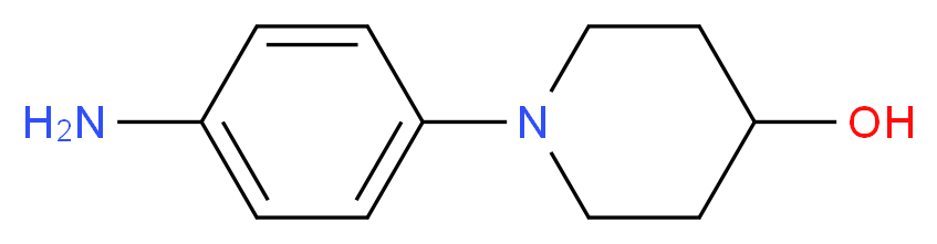 1-(4-aminophenyl)piperidin-4-ol_分子结构_CAS_142752-12-3