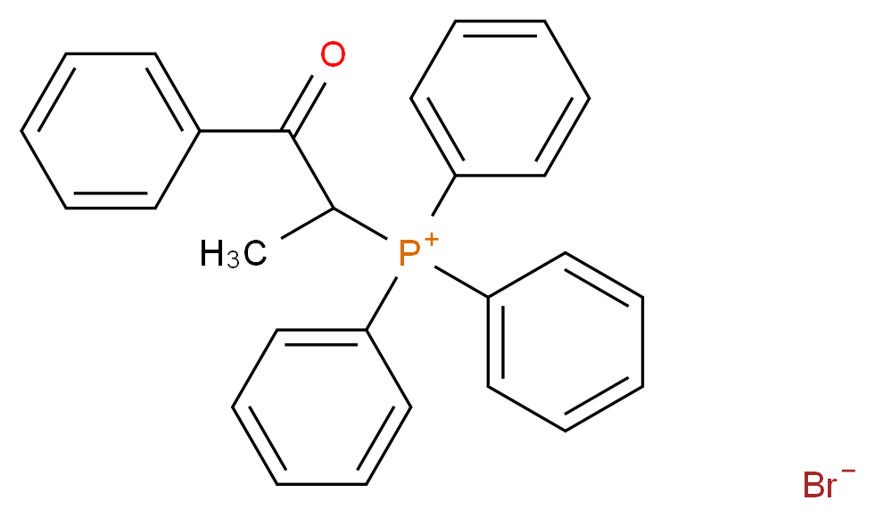 (1-oxo-1-phenylpropan-2-yl)triphenylphosphanium bromide_分子结构_CAS_2689-63-6