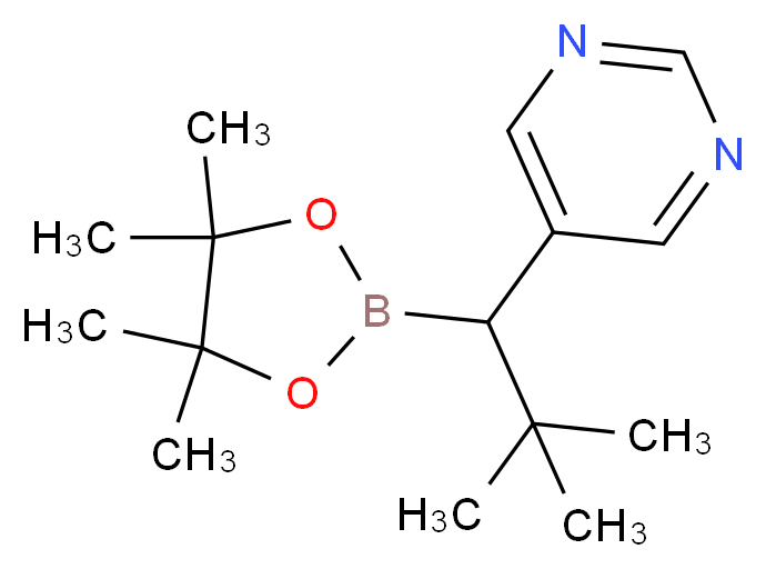 2-(TERT-BUTYLPYRIMIDIN-5-YLMETHYL)-4,4,5,5-TETRAMETHYL-[1,3,2]DIOXABOROLANE_分子结构_CAS_)