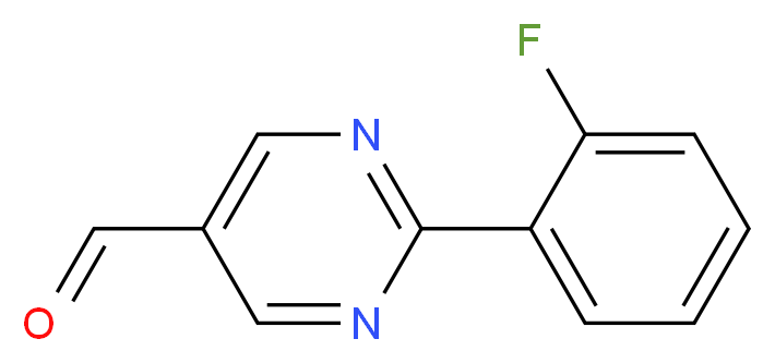 2-(2-Fluorophenyl)pyrimidine-5-carboxaldehye_分子结构_CAS_946707-17-1)
