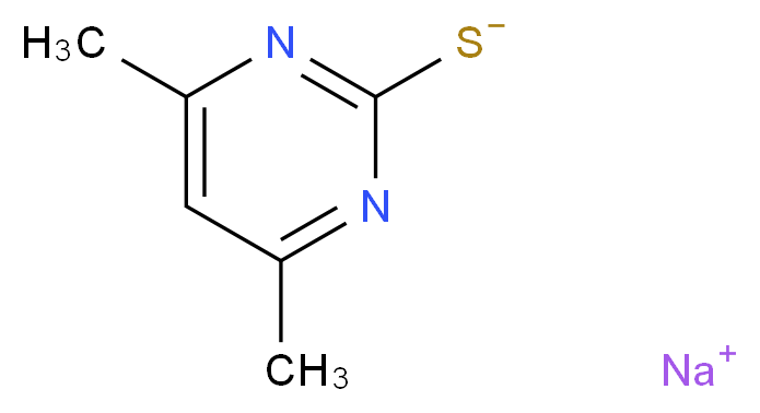 2-巯基-4,6-二甲基嘧啶 钠盐_分子结构_CAS_41840-27-1)