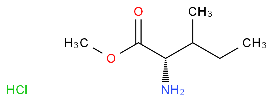 methyl (2S)-2-amino-3-methylpentanoate hydrochloride_分子结构_CAS_18598-74-8