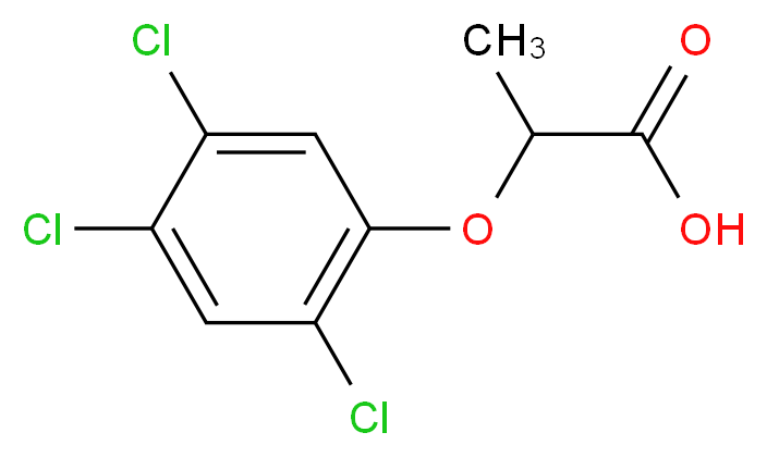 2-(2,4,5-trichlorophenoxy)propanoic acid_分子结构_CAS_93-72-1