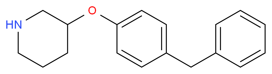 3-(4-benzylphenoxy)piperidine_分子结构_CAS_946681-24-9