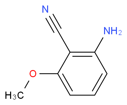 2-amino-6-methoxybenzonitrile_分子结构_CAS_1591-37-3