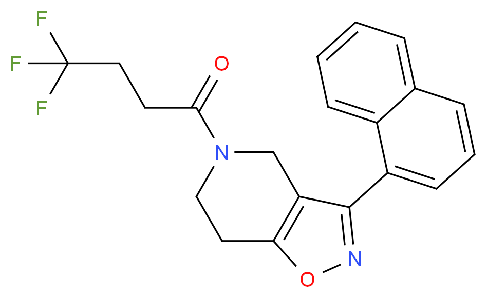 3-(1-naphthyl)-5-(4,4,4-trifluorobutanoyl)-4,5,6,7-tetrahydroisoxazolo[4,5-c]pyridine_分子结构_CAS_)