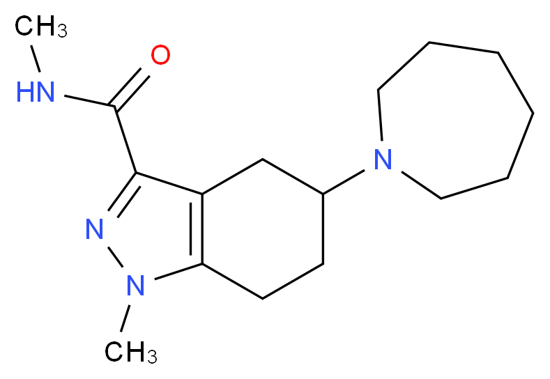 5-(1-azepanyl)-N,1-dimethyl-4,5,6,7-tetrahydro-1H-indazole-3-carboxamide_分子结构_CAS_)