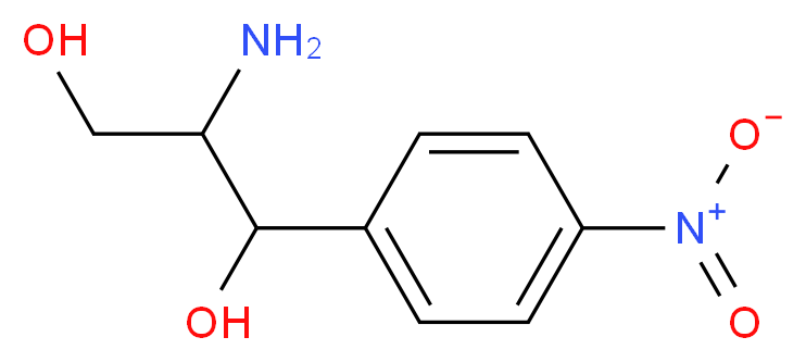 2-amino-1-(4-nitrophenyl)propane-1,3-diol_分子结构_CAS_2964-48-9