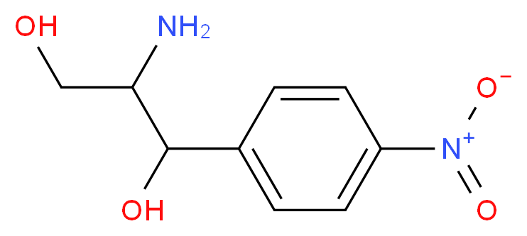 2-Amino-1-(4-nitrophenyl)-1,3-propanediol_分子结构_CAS_2964-48-9)